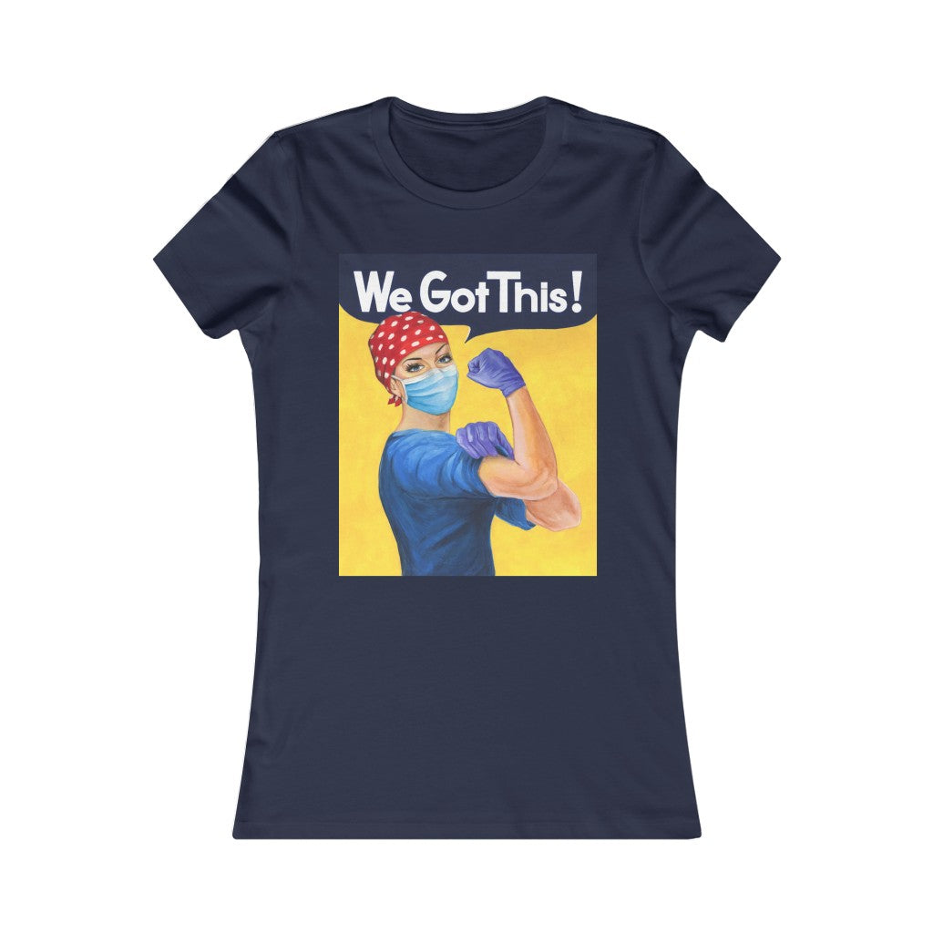 Rosie the Riveter Strong Nurse flexing muscles Women's t-shirt.