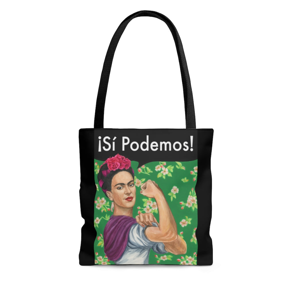 Frida Kahlo as Rosie the Riveter Feminist Strong woman Girl power Tote Bag