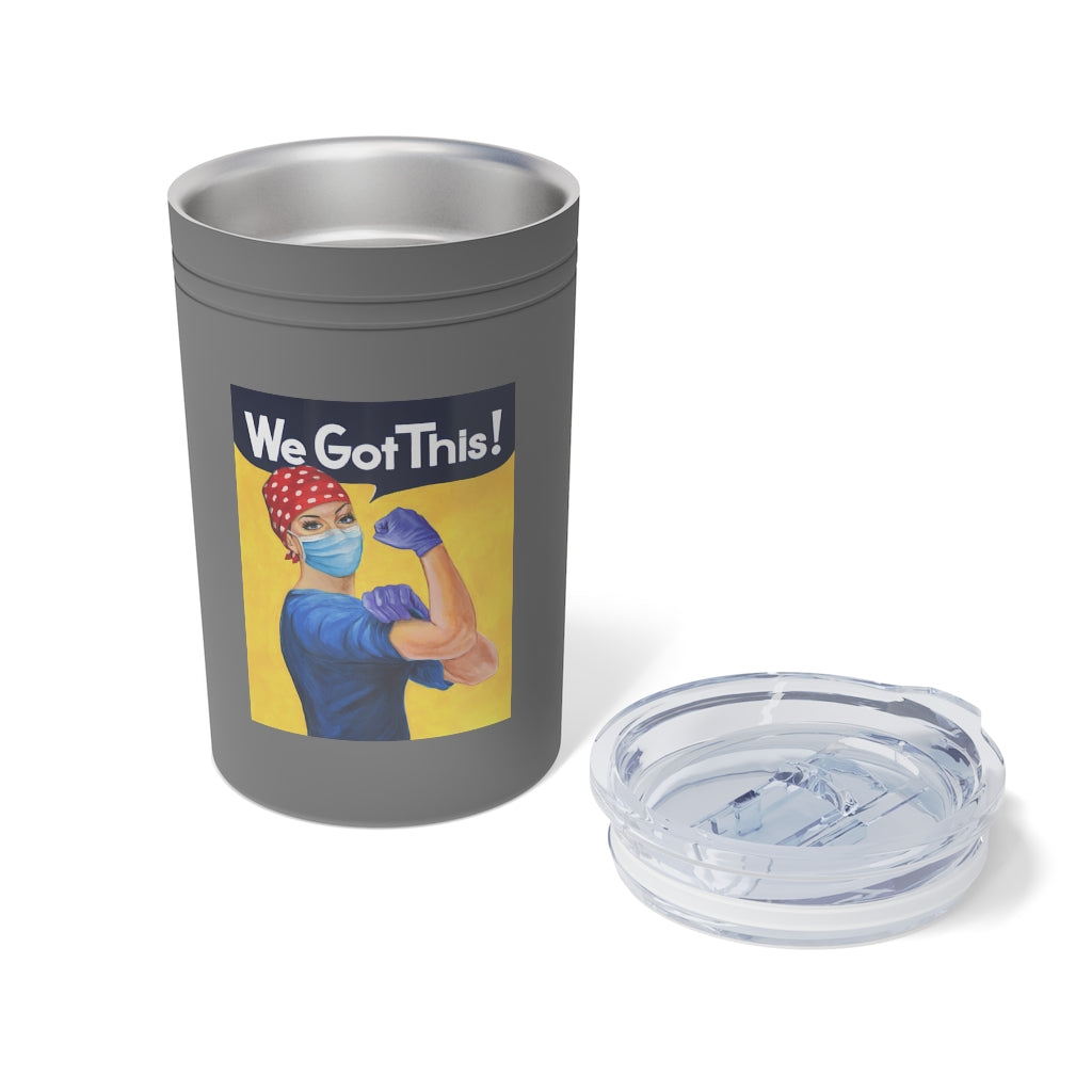 Rosie the Riveter Nurse Vacuum Tumbler & Insulator, 11oz. Nurse gifts