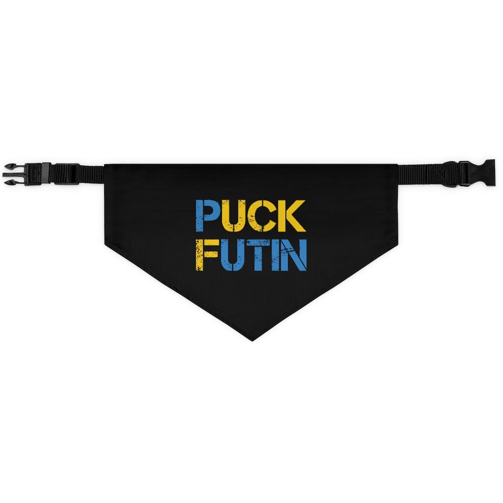 Puck Futin Pet Bandana Collar. F**k Putin Pet Bandana. Ukrainian pet bandana.