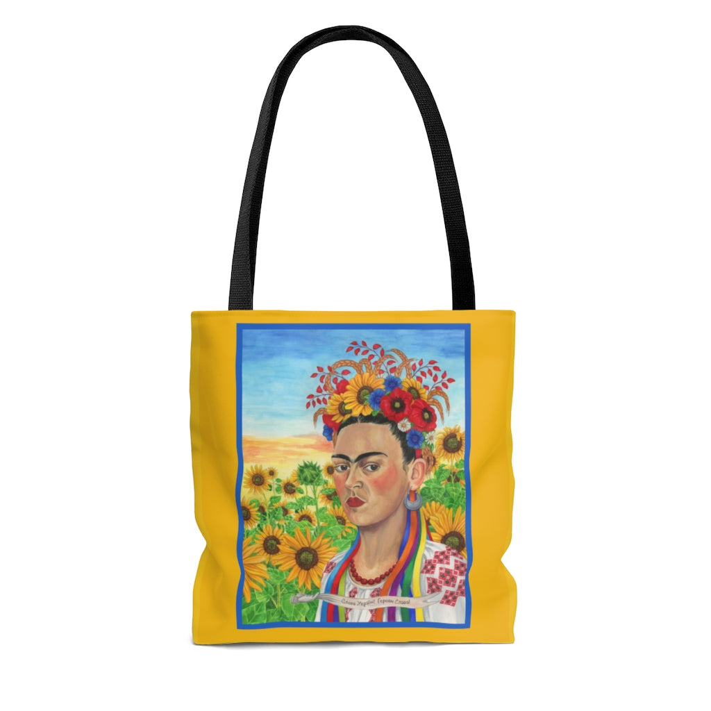 Frida Kahlo as a Ukrainian woman Tote Bag. Gift for a Ukrainian woman