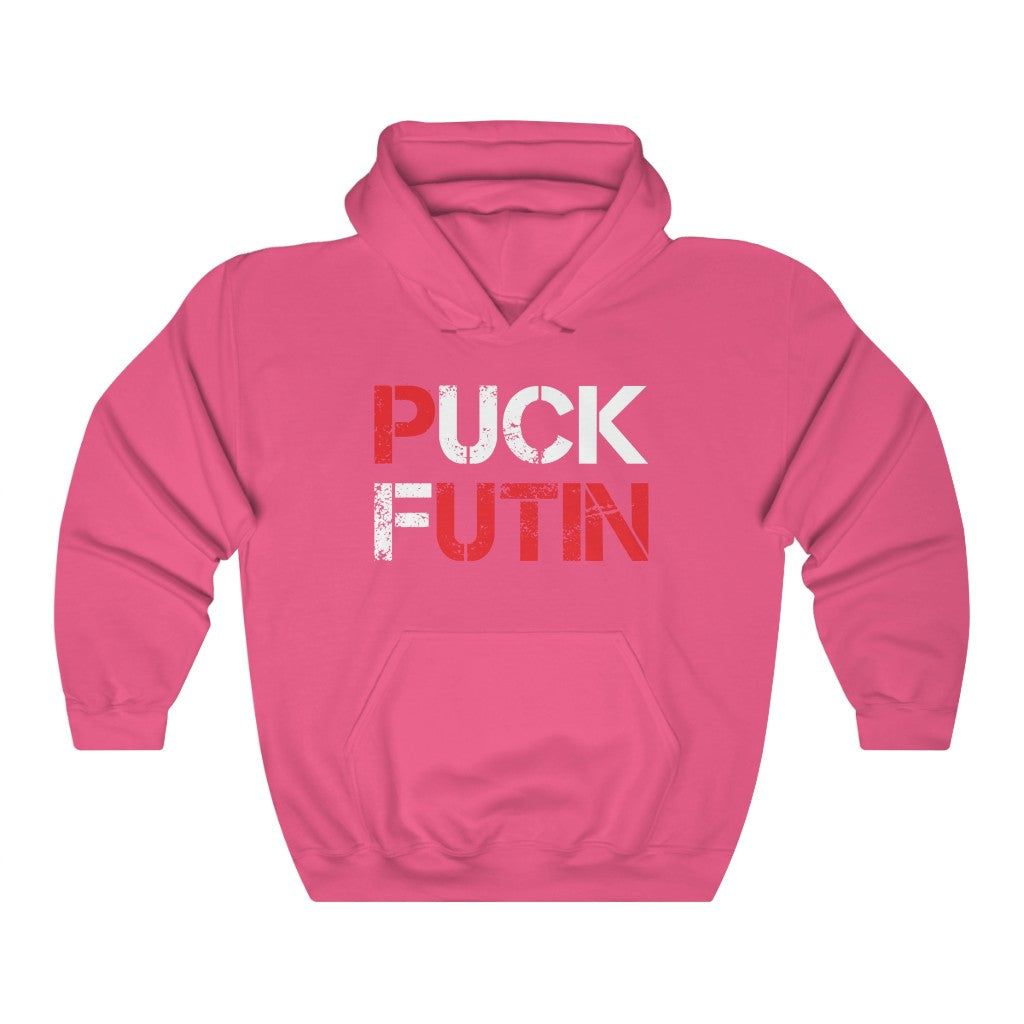 Puck Futin Hoodie. Anti Putin Unisex Hoodie. Stand with Ukraine hoodie.