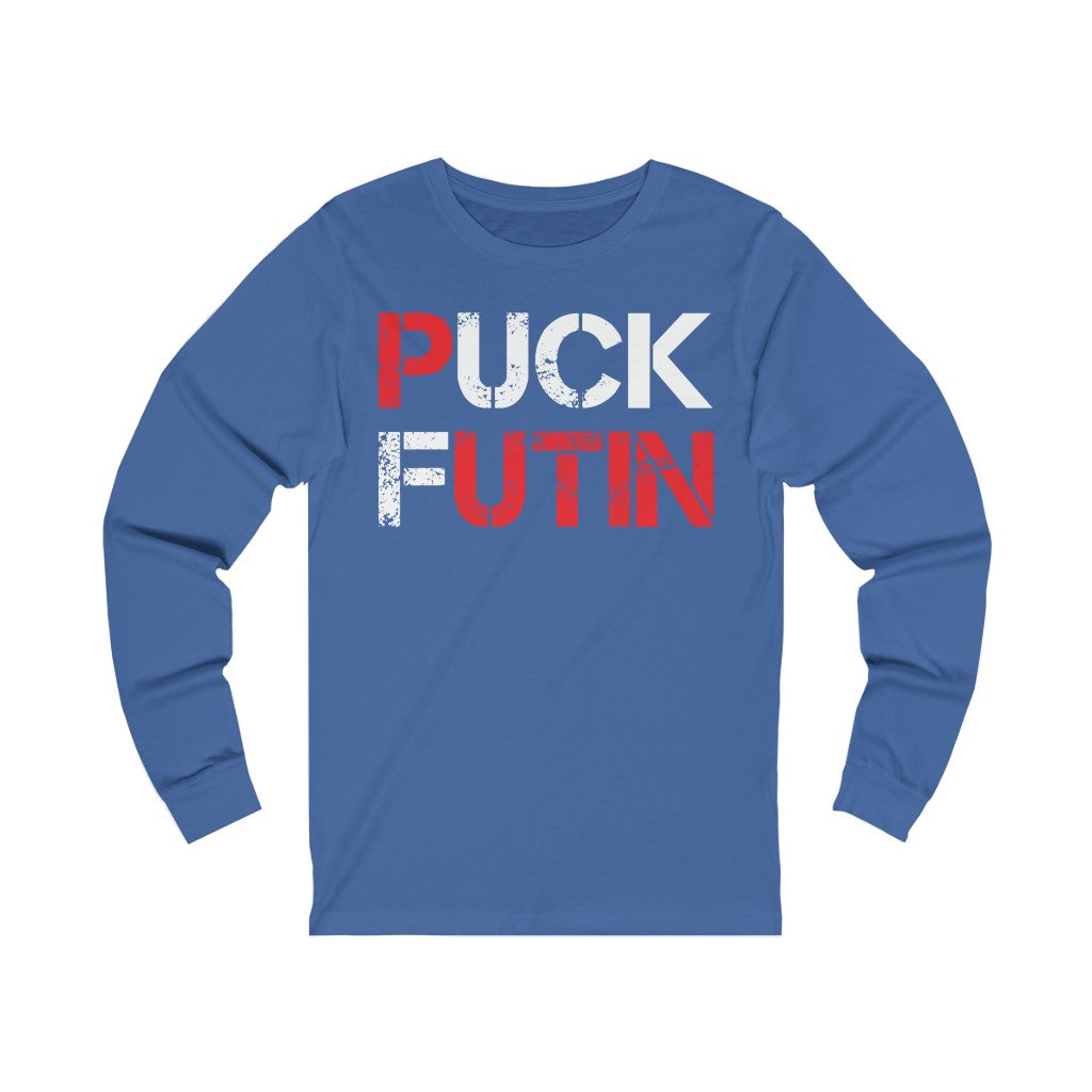 Puck Futin (F**k Putin) Long Sleeve T-shirt. Stand with Ukraine shirt.