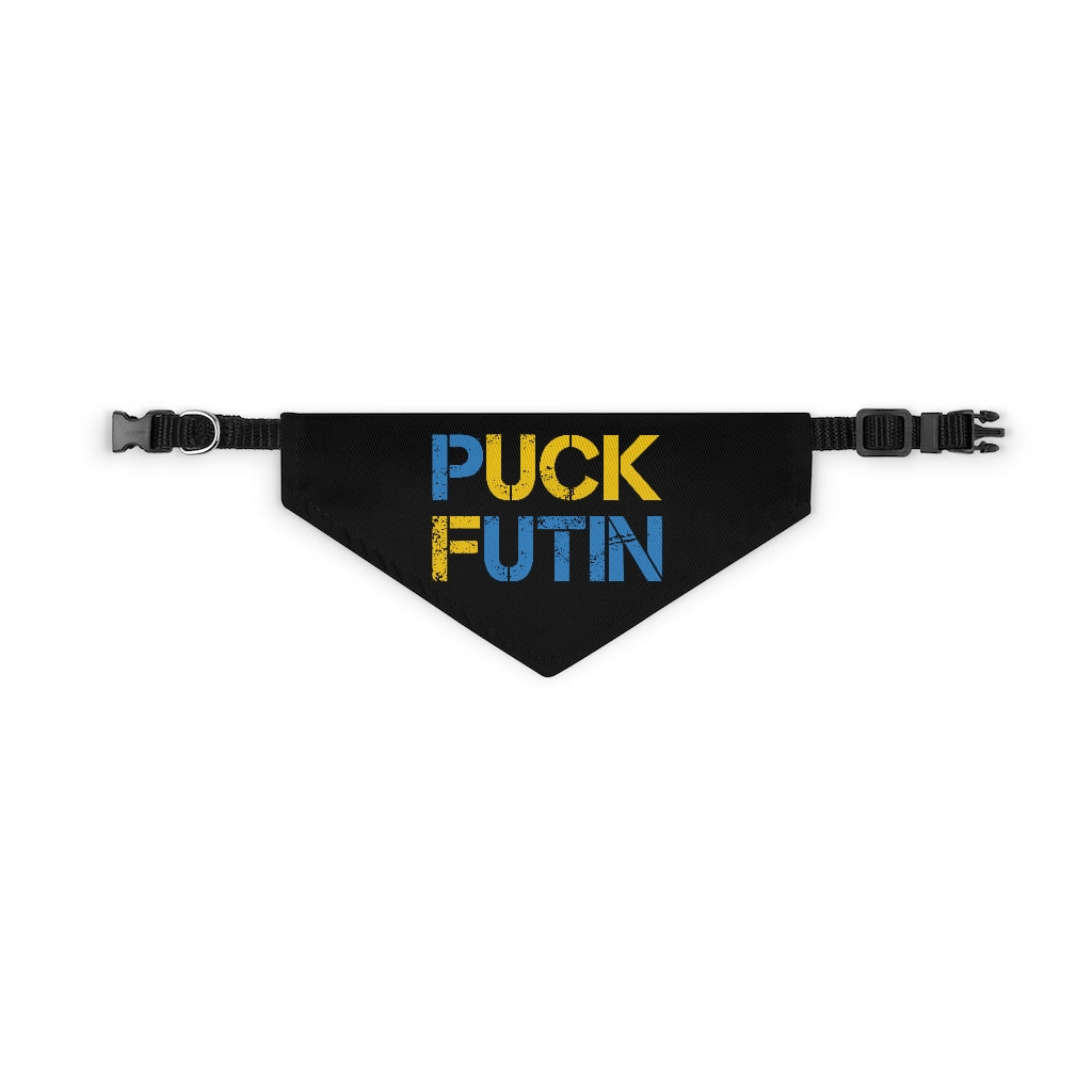 Puck Futin Pet Bandana Collar. F**k Putin Pet Bandana. Ukrainian pet bandana.