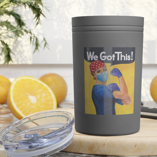 Rosie the Riveter Nurse Vacuum Tumbler & Insulator, 11oz. Nurse gifts