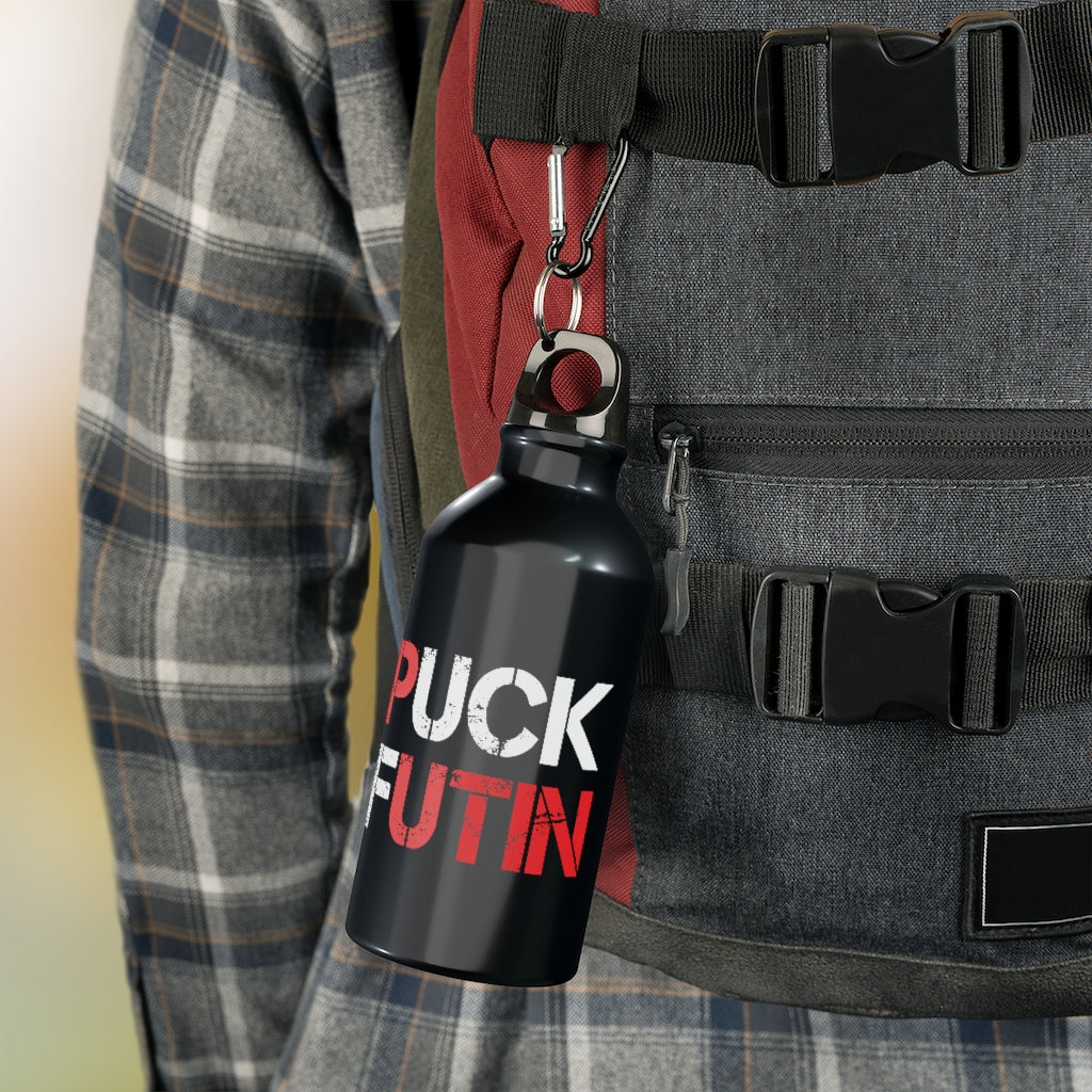 Puck Futin Sports bottle. F**k Putin Sport Bottle. Support Ukraine water bottle.