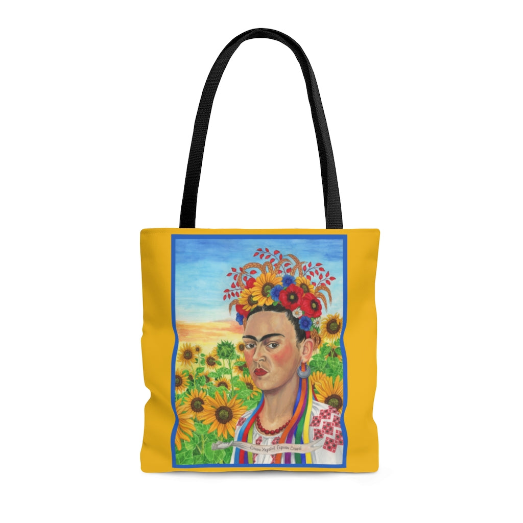 Frida Kahlo as a Ukrainian woman Tote Bag. Gift for a Ukrainian woman