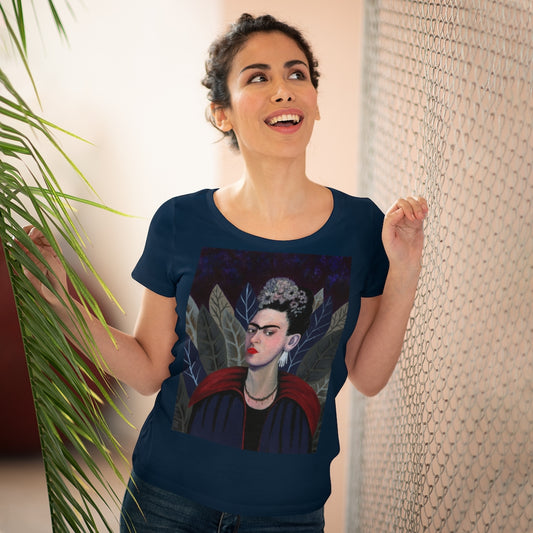 Frida Kahlo Goth Vampire Halloween Organic Women's Lover T-shirt