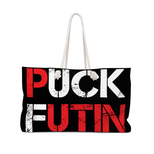 Puck Futin tote bag. Fuck Putin Gift for women who hate Putin. Stand with Ukraine.