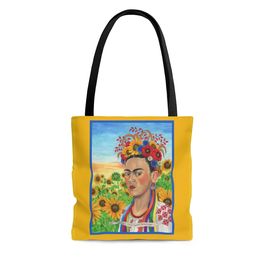 Frida Kahlo as a Ukrainian woman Tote Bag. Gift for a Ukrainian woman