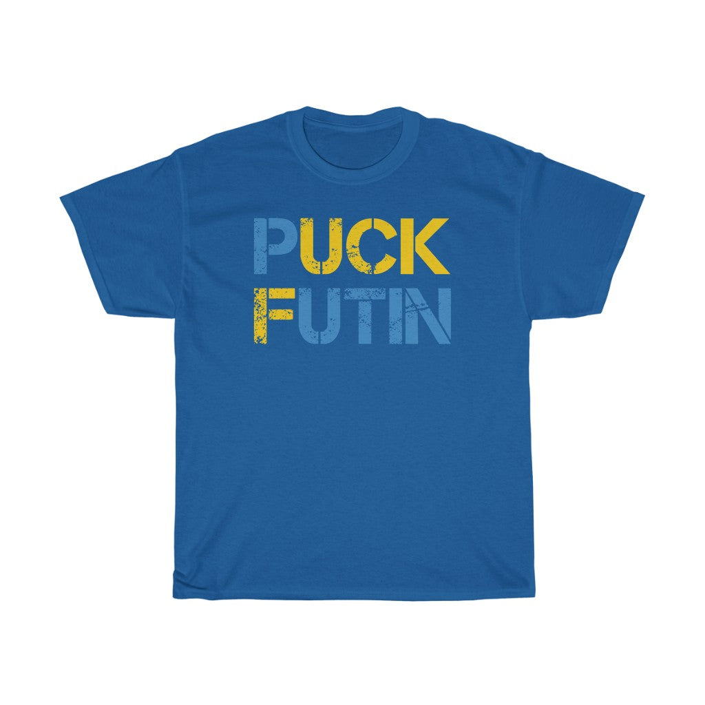 F**K Putin t-shirt. Stand with Ukraine shirt. Anti-Putin Unisex Heavy Cotton Tee.