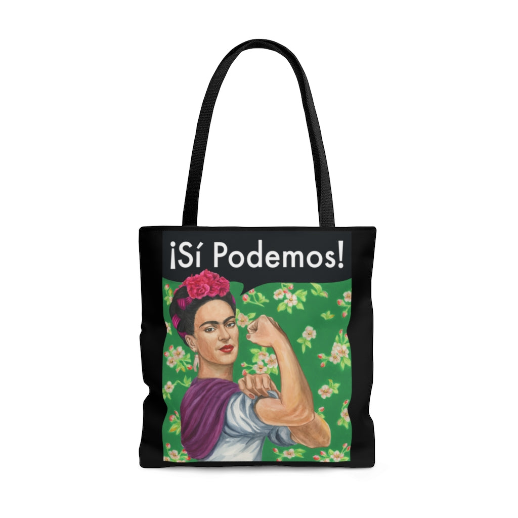 Frida Kahlo as Rosie the Riveter Feminist Strong woman Girl power Tote Bag