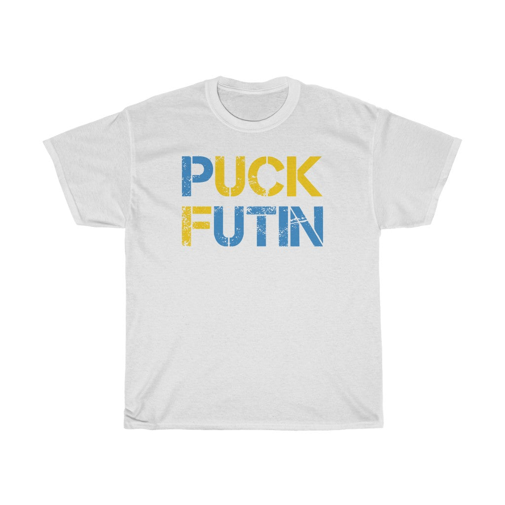 F**K Putin t-shirt. Stand with Ukraine shirt. Anti-Putin Unisex Heavy Cotton Tee.