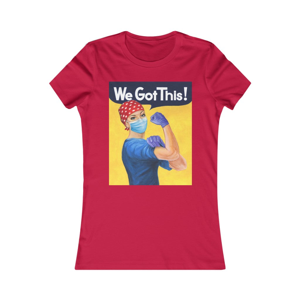 Rosie the Riveter Strong Nurse flexing muscles Women's t-shirt.