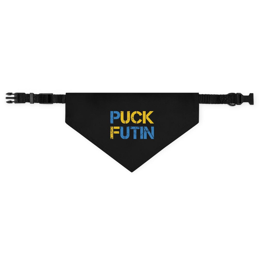 Puck Futin Pet Bandana Collar. F**k Putin Pet Bandana. Ukrainian pet bandana.