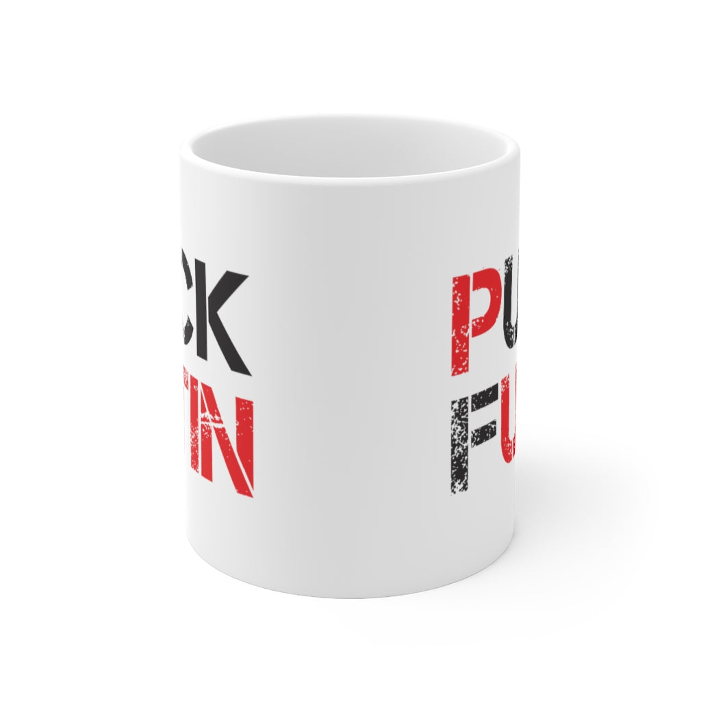 Puck Futin (F**K Putin) Coffee mug. Ukrainian Mug. Stand with Ukraine cup.