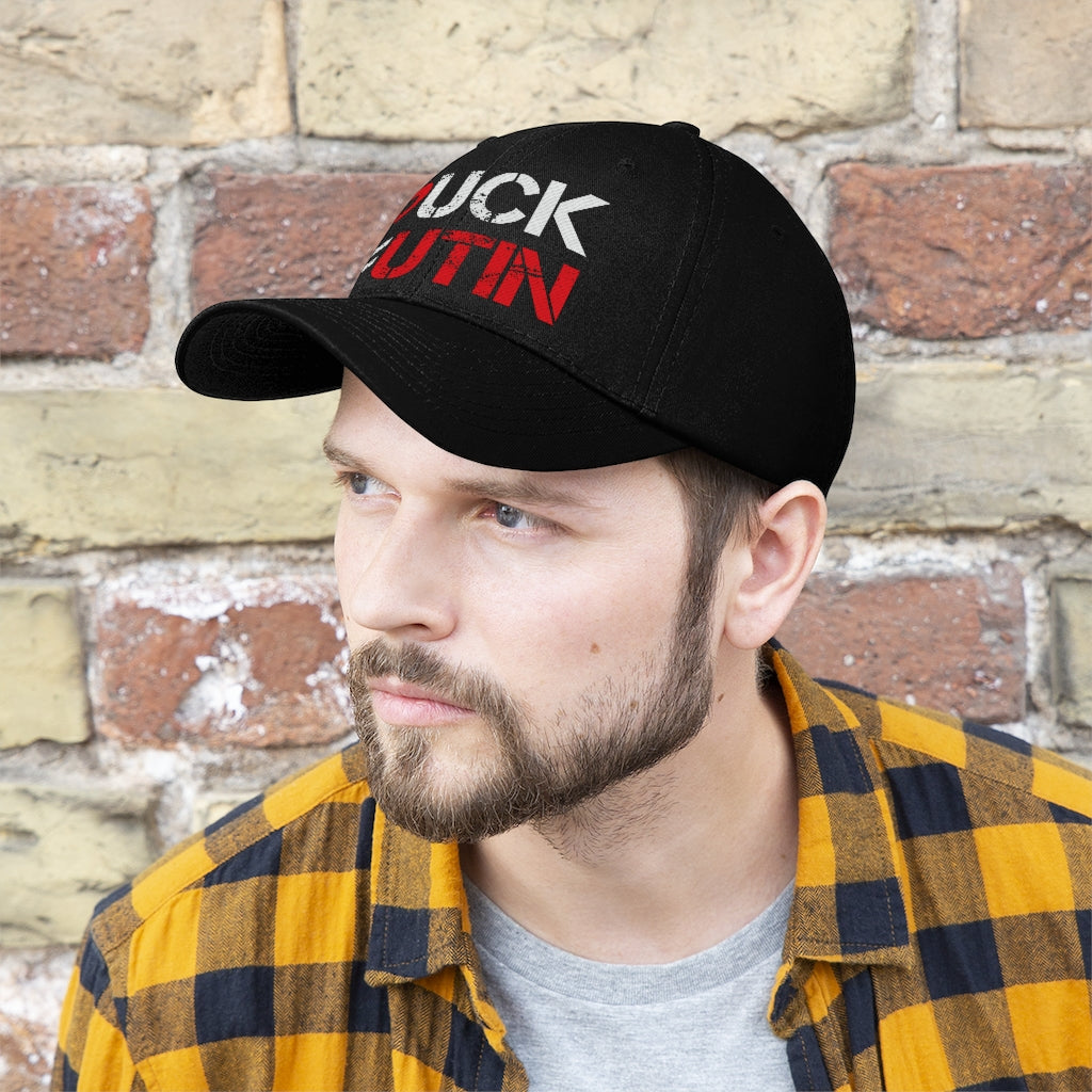 Puck Futin (F**k Putin) hat. Support Ukraine Unisex Twill Hat