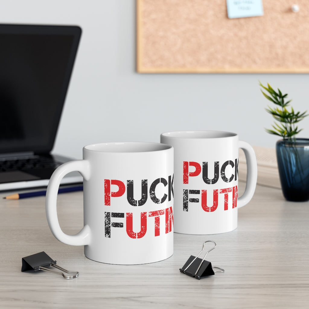 Puck Futin (F**K Putin) Coffee mug. Ukrainian Mug. Stand with Ukraine cup.