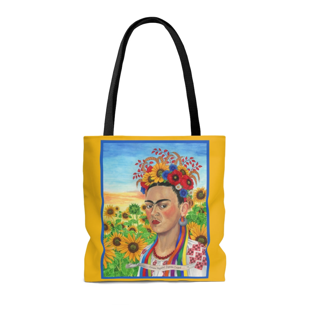 Frida Kahlo as a Ukrainian woman Tote Bag. Gift for a Ukrainian woman