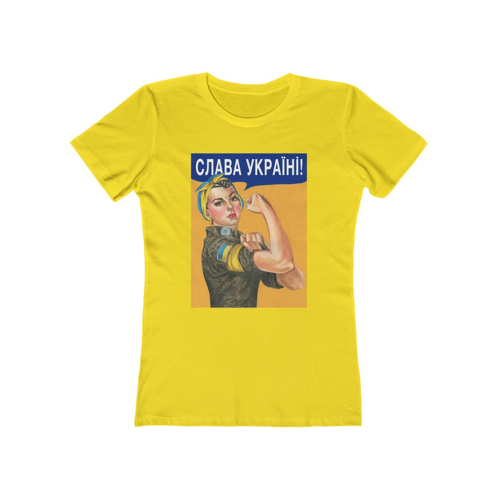 Ukrainian Rosie the Riveter t-shirt. Ukrainian soldier shirt. Ukrainian Army shirt.