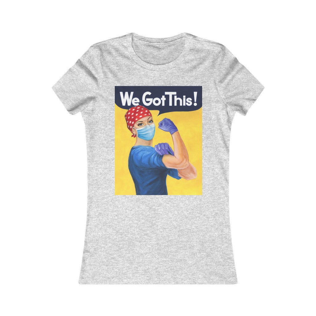 Rosie the Riveter Strong Nurse flexing muscles Women's t-shirt.