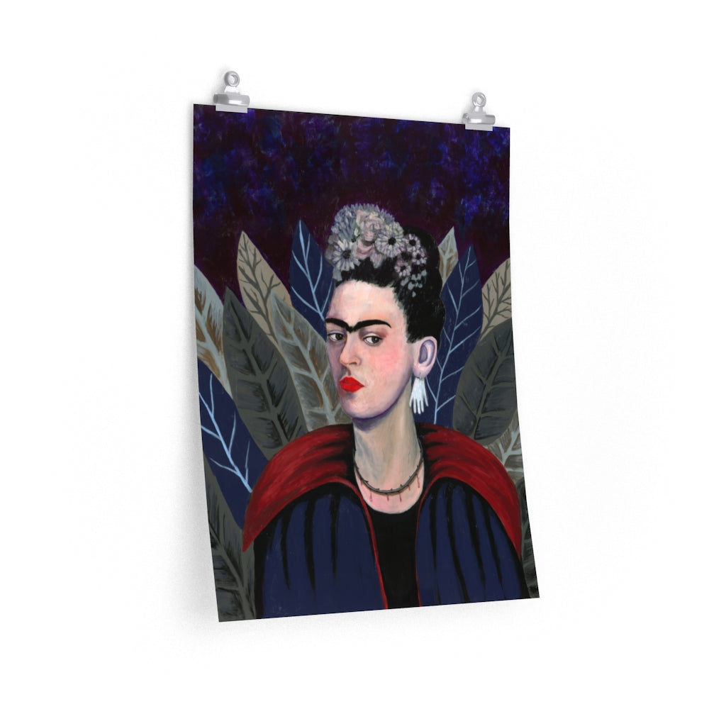 Frida Kahlo Goth Vampire Halloween Premium Matte posters