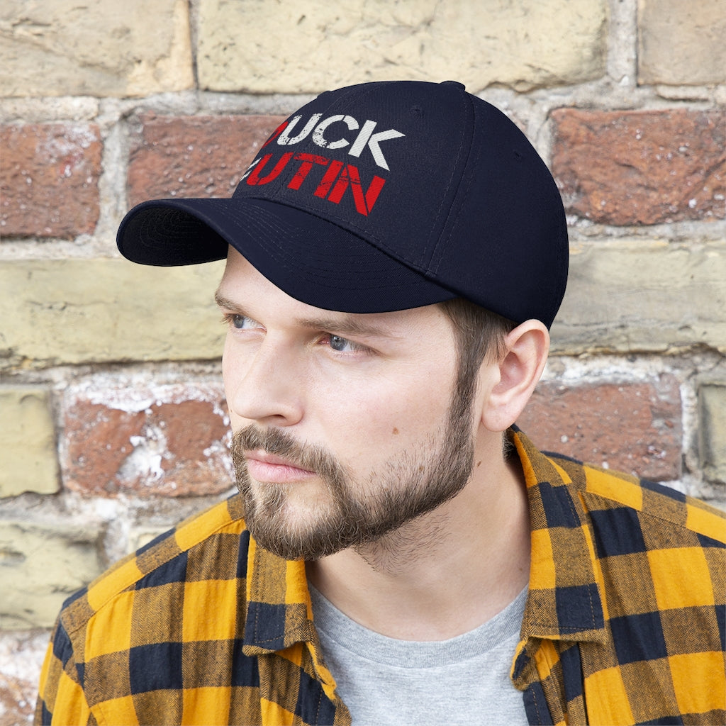 Puck Futin (F**k Putin) hat. Support Ukraine Unisex Twill Hat