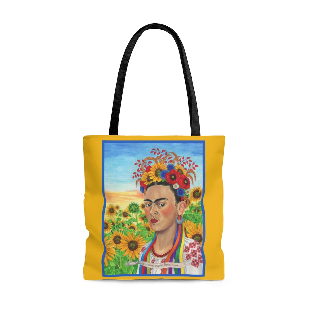 Frida Kahlo as a Ukrainian woman Tote Bag. Gift for a Ukrainian woman