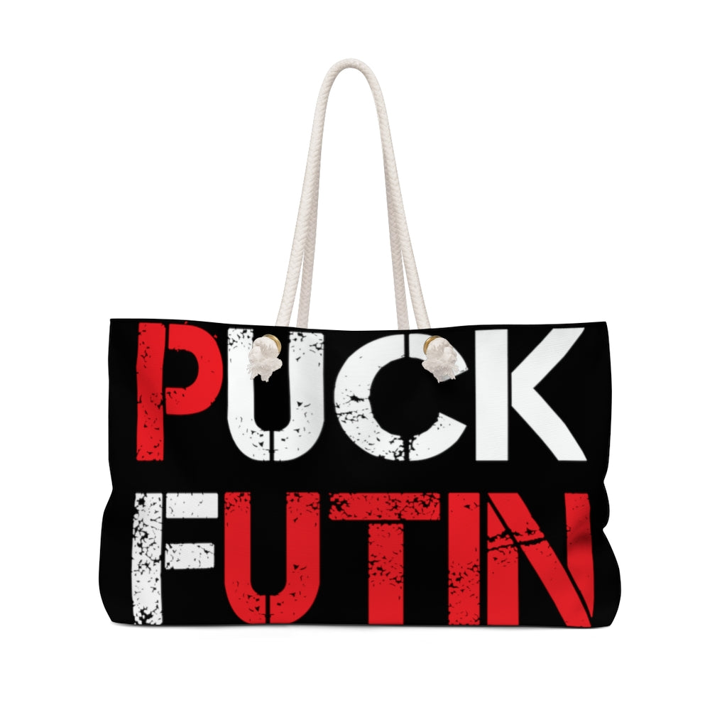 Puck Futin tote bag. Fuck Putin Gift for women who hate Putin. Stand with Ukraine.