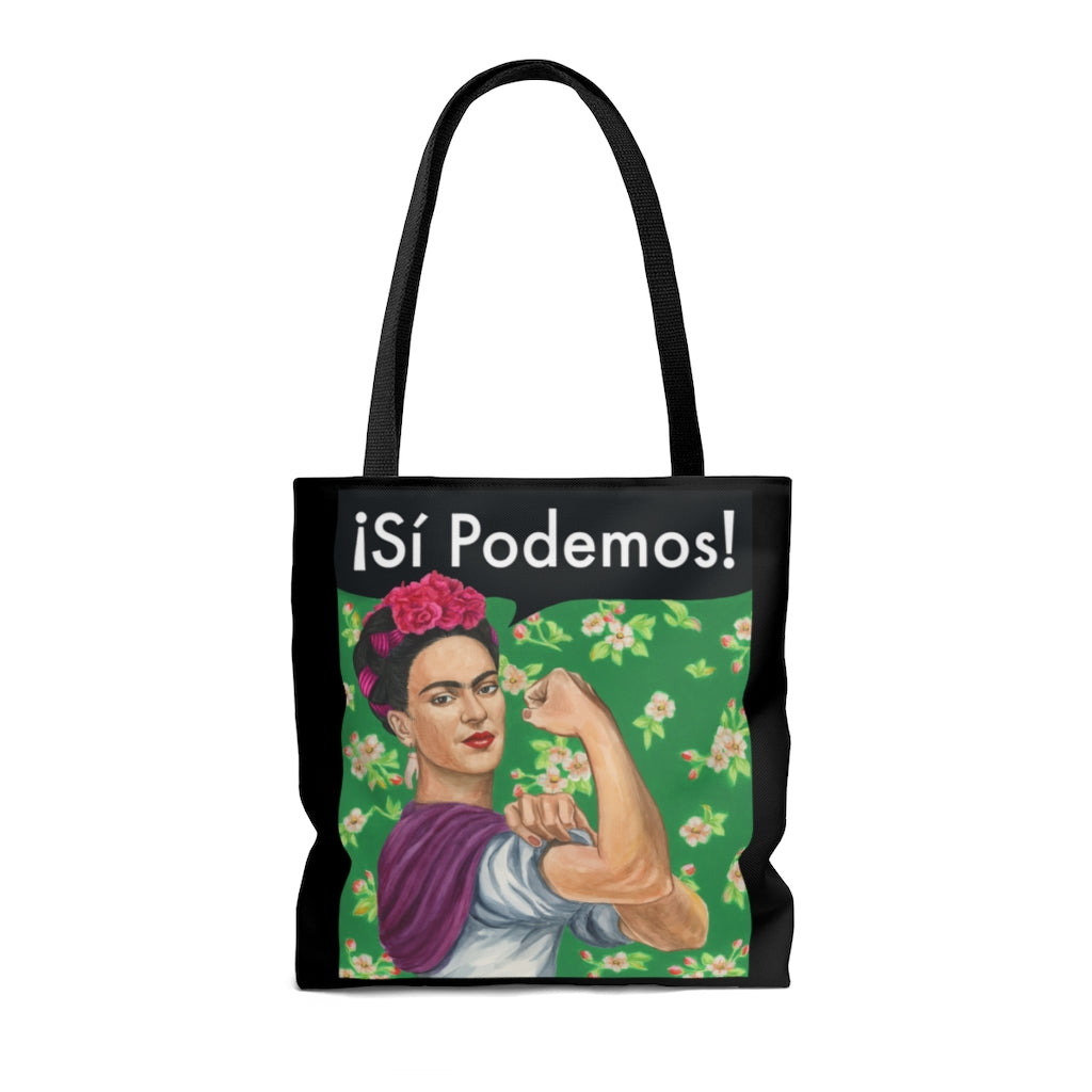 Frida Kahlo as Rosie the Riveter Feminist Strong woman Girl power Tote Bag