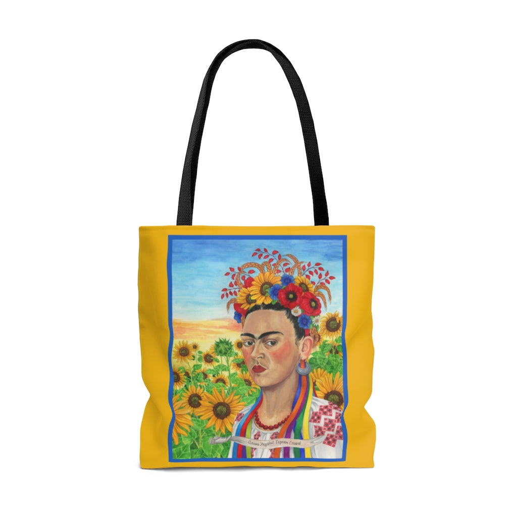 Frida Kahlo as a Ukrainian woman Tote Bag. Gift for a Ukrainian woman