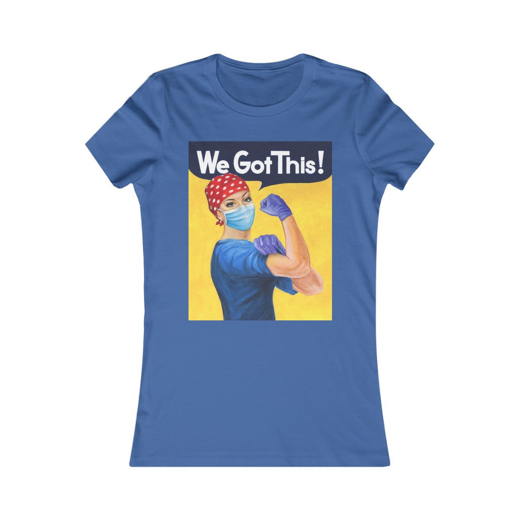 Rosie the Riveter Strong Nurse flexing muscles Women's t-shirt.