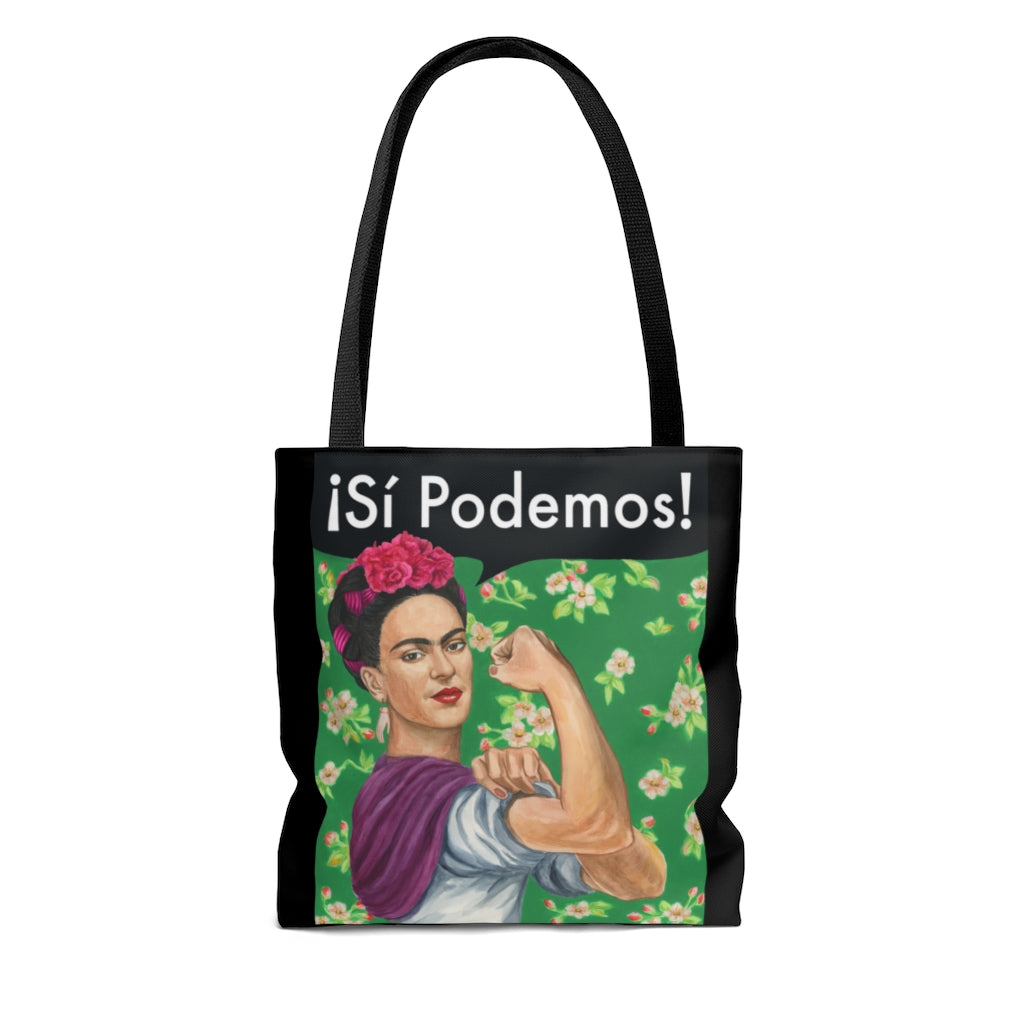 Frida Kahlo as Rosie the Riveter Feminist Strong woman Girl power Tote Bag