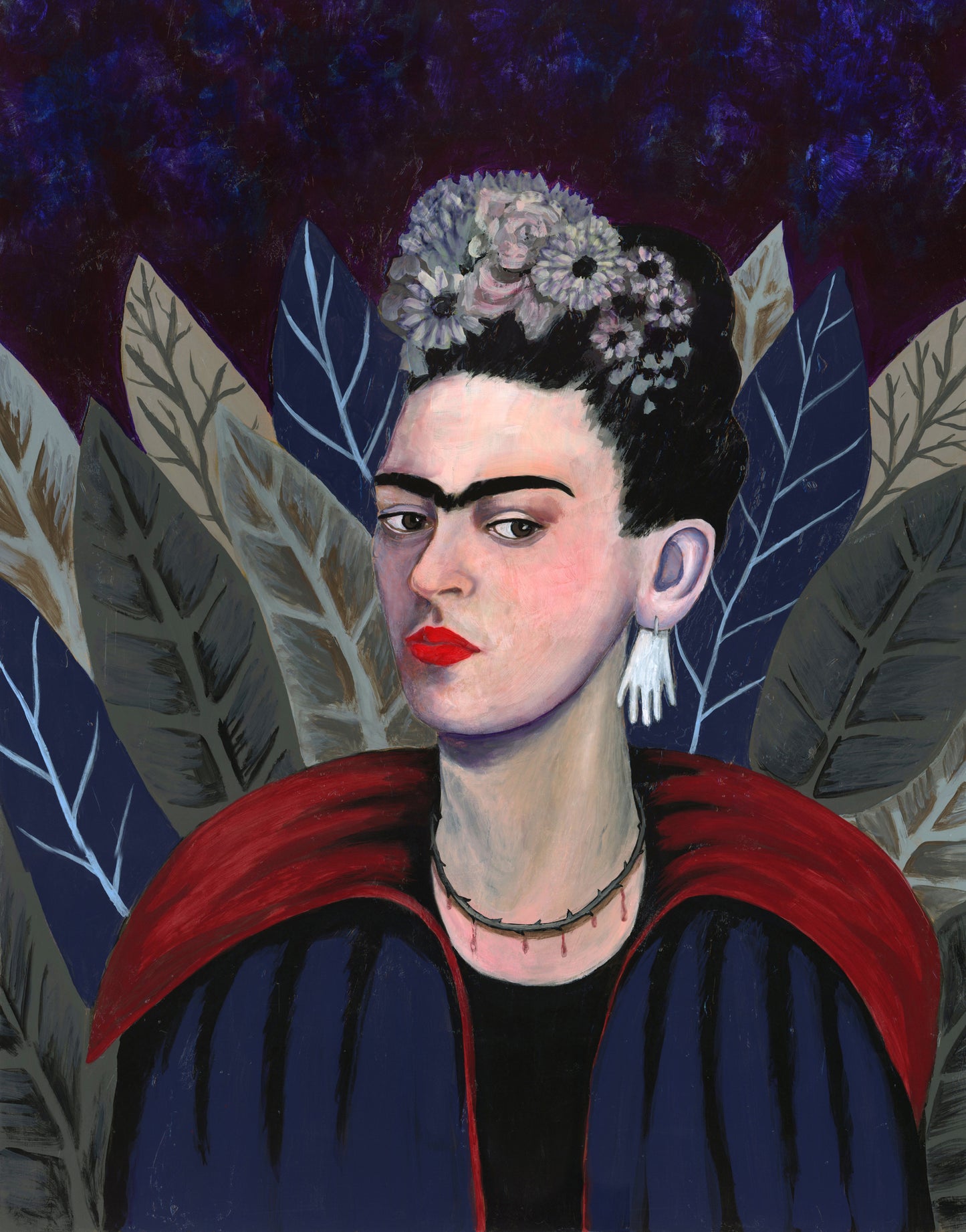 Frida Kahlo Goth Vampire Halloween Premium Matte posters